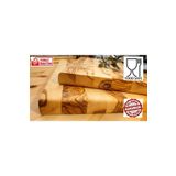 F&S WoodArt 2 Li Set Zeytin Ağacı Özel Kenar Doğal Ahşap Kesme Sunum Et Ekmek Doğrama Tahtası