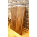 F&S WoodArt Doğal Ahşap Ceviz Rengi Küçük Boy 30 X 20 Cm Kesme Sunum Et Ekmek Sebze Doğrama Tahtası