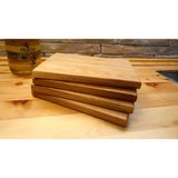 F&S WoodArt Meşe Ağacı Ahşap Kesme Sunum Et Ekmek Doğrama Tahtası 4'lü