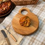 F&S WoodArt Meşe Ağacı Ahşap Saplı Kesme Sunum Et Ekmek Doğrama Tahtası