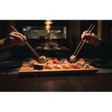 F&S WoodArt Zeytin ağacı doğal ahşap Dekoratif Sushi servis sunum tahtası tabak tepsi stand Büyük boy