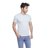 FSM1453 ERKEK KISA KOLLU ATLET PAMUKLU SIFIR YAKA KLASİK RENKLİ T-SHİRT - 421-1 (S, Yeni Gri)