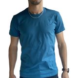 FSM1453 ERKEK KISA KOLLU ATLET PAMUKLU SIFIR YAKA KLASİK RENKLİ T-SHİRT - 421-1 (XS, Teal)