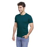 FSM1453 ERKEK KISA KOLLU ATLET PAMUKLU SIFIR YAKA KLASİK RENKLİ T-SHİRT - 421-1 (XXL, Teal)