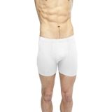 FSM1453 ERKEK PAMUKLU LİKRALI KLASİK LASTİK RENKLİ BOXER KÜLOT 1151-1-Small Beyaz