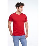 Fsm1453 Erkek Sıfır Yaka T-Shirt - Bordo
