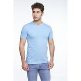 Fsm1453 Erkek Sıfır Yaka T-Shirt - L - Bebe Mavisi