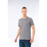 Fsm1453 Erkek Sıfır Yaka T-Shirt - L - Koyu Gri