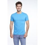 Fsm1453 Erkek Sıfır Yaka T-Shirt - Mavi