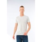 Fsm1453 Erkek Sıfır Yaka T-Shirt - XXL - Gri