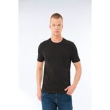 Fsm1453 Erkek Sıfır Yaka T-Shirt - XXL - Siyah