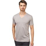 Fsm1453 Erkek V Yaka T-Shirt - Açık Gri