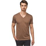 Fsm1453 Erkek V Yaka T-Shirt - XS - Açık Kahverengi