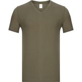 Fsm1453 Erkek V Yaka T-Shirt - XS - Haki