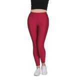 FSM1453 KADIN PARLAK BİLEK BOY ORTA YÜKSEK BEL SLİM FİT RENKLİ SPORCU TAYT - 4892-1 (M, Bordo)