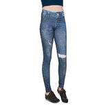 FSM1453 KIZ ÇOCUK BLUE MAVİ KOT BASKILI İNCE LİKRALI YAZLIK TAYT - 8045-1 (7-8 Yaş, Blue)