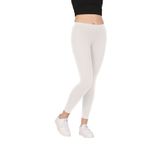 FSM1453 KIZ ÇOCUK PAMUKLU BİLEK BOY KLASİK LİKRALI TAYT - 8004-1 (3-4 Yaş, Beyaz)