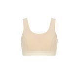 FSM1453 KIZ ÇOCUK PAMUKLU KALIN ASKILI SPOR BRA ARKASI ÇAPRAZ YARIM ATLET ÇIKARILABİLİR SÜNGER SÜTYEN- 7015-1 (XS, TEN)