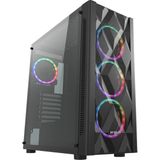 Fsp CMT595AL Mid Tower, 750W 80+ Bronze, Siyah, Temperli Cam, Rgb, Atx Gamıng Kasa