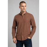 FSR FUSARO Kahverengi %100 Pamuk Slim Fit Erkek Gömlek