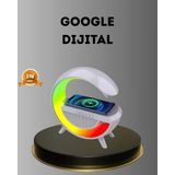 Fta Ticaret Bluetooth 5.0 Hoparlör – Kablosuz Şarj, Rgb Gece Lambası ve Fm Radyo - Ahşap