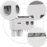 Fta Ticaret Çift Dispenserli Diş Macunu Sıkacağı 6 Fırçalık Bardaklı Banyo Organizer