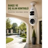 Fta Ticaret Çift Lens Wi-Fi Ampul Kamera ve Mobil Kontrol Yüksek Çözünürlüklü