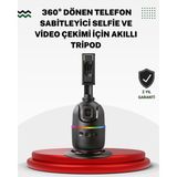 Fta Ticaret Sosyal Medya Içerikleri Için Otomatik Yüz Takipli 360° Döner Gimbal Stand - 0 - Siyah