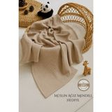Ftbabycollection %100 Pamuk 4 Katlı Müslin Bebek Battaniyesi Latte Oeko-Tex Sertifikalı Müslin Örtü 100x110 cm - 100 x 110 cm