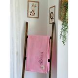 Ftbabycollection Çift Taraflı Kişiye Özel Isim Nakışlı Waffle Pike & Müslin Bebek Battaniyesi 90X100 CM Fil - 90 x 100 cm