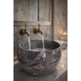 FTF DEKOR Hamam Kurnası-Hamam Taşı-Premium Türk Hamamı Kurnası 40 cm | Hamam Taşı Uyumlu | Lüks Hamam Kurnası