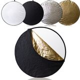 FTF GEAR 43 inç / 110 cm 5'i 1 arada Katlanabilir Yuvarlak Taşınabilir Disk Işık Reflektörü