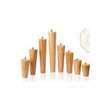 FTHome Ahşap Konik Ayak 14 Cm - Baza Ayağı, Koltuk Ayağı, Mobilya Ayağı, Tv Ünitesi,dolap Ayağı,yükseltici