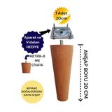 FTHome Ahşap Konik Ayak 20 Cm Gürgen Koltuk-baza-tv Ünitesi- Mobilya Ayağı- Çap:4.6 Cm 3301000000816
