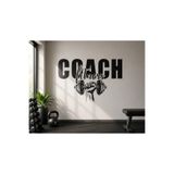 FTRMALZEMECİM Coach Fitness Duvar Stickerı – Şeffaf Folyo UV Baskı Spor Salonu Dekoru