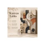 FTRMALZEMECİM Premium Soyut Geometrik Kanvas Tablo – 3 Boyutlu Kabartma Dokulu Modern Dekoratif Duvar Tablosu