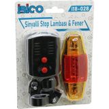 Ftt 2in1 Bisiklet Cob Led Fener - Sinyalli Stop Lamba Pilli