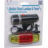 Ftt 2in1 Bisiklet Feneri Sinyalli Lamba Pilli