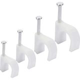 Ftt 8 Numara Çelik Çivili 25 Mm Kroşe 4x16 Antigron Kablolar İçin (100lü Poşet)