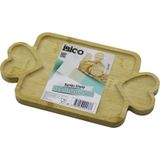 Ftt Dikdörtgen 3 Bölmeli=2in1 Kalp Kulp - Bölme + 1 Ahşap Bambu Servis Sunum Tepsi - Tahtası 25 X 14 X 1