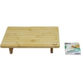 Ftt Dikdörtgen Ayaklı Mini Sofra Model=32x21.5cm Bambu Ahşap Kesim Panosu