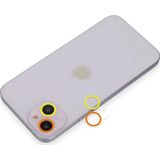 Ftt iPhone 13 Mini Renkli Kamera Lens Koruma Cam - Sarı-Turuncu