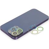 Ftt iPhone 14 Pro Max Renkli Kamera Lens Koruma Cam - Yeşil-Sarı