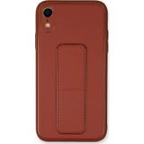 Ftt iPhone XR Kılıf Coco Deri Standlı Kapak - Fuşya