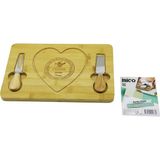 Ftt Kalpli Bıçak Sağ-solahşap Bambu Kahvaltı Peynir Sunum Pano2 Bıçak=ahşap Sap19x29x1.5cm
