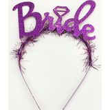 Ftt Mor Renk Bekarlığa Veda İtalik Yazı Alyanslı Bride Taç