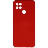 Ftt Oppo A15 Kılıf Nano içi Kadife Silikon - Kırmızı