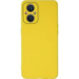 Ftt Oppo Reno 7 Lite Kılıf Lansman Glass Kapak - Sarı