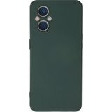 Ftt Oppo Reno 7 Lite Kılıf Nano içi Kadife Silikon - Koyu Yeşil