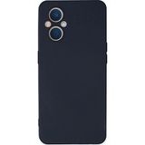Ftt Oppo Reno 7 Lite Kılıf Nano içi Kadife Silikon - Lacivert